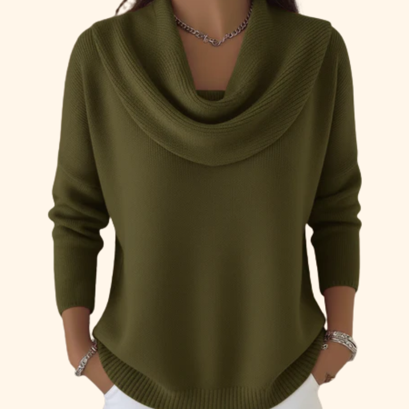 Julia | Draped Collar Jumper